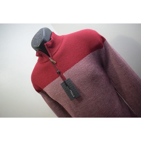40033 New Bobby Jones 1930 100% Wool Zip Neck Pullover Sweater Medium $245 - Picture 1 of 8